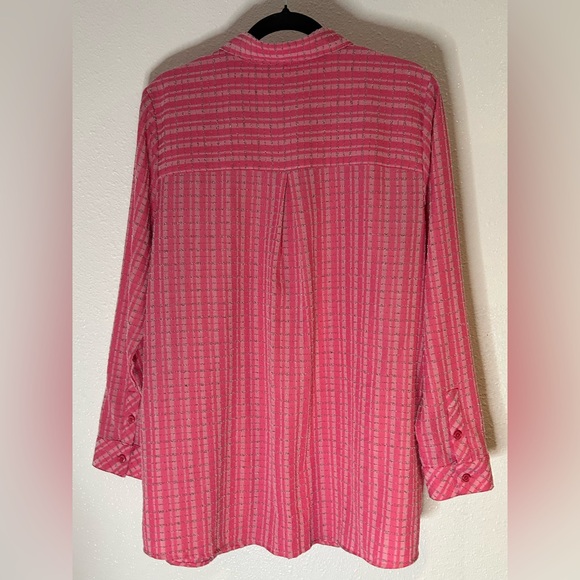 Christopher & Banks Pink Checkered Shirt Size Medium - Picture 4 of 7